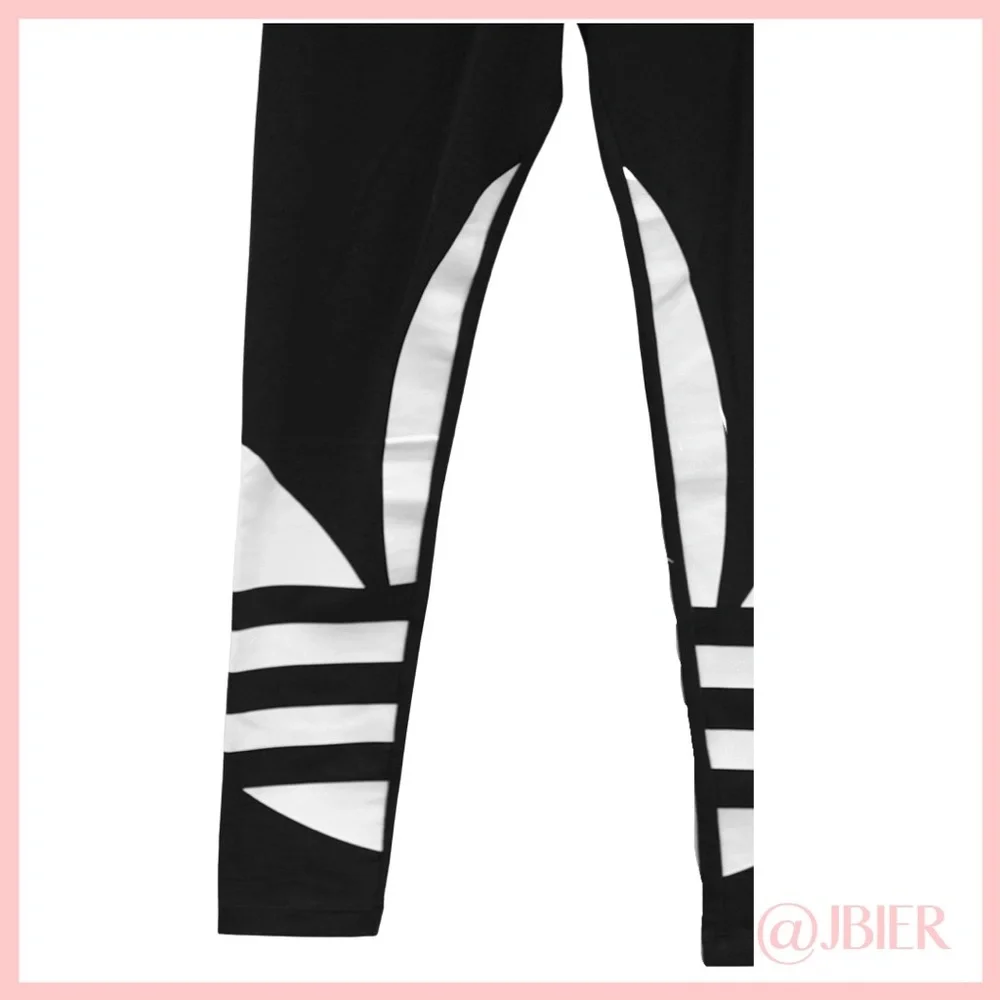 Adidas Black Logo Leggings - Picture 6 of 10